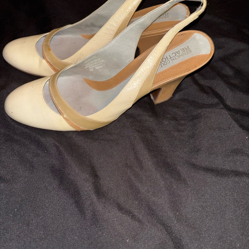 Kenneth Cole Reaction Cream and Tan Heels